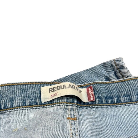 LEVIS 505 Regular Fit Jeans 34x36 Light Blue Y2K - Picture 3 of 14